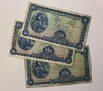 Currency Commission Ireland, Lady Lavery 10 Pounds 1940 x 3. VG-VF