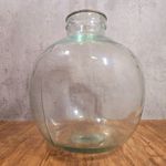 Large Vintage Clear Hand Blown Glass Carboy Bottle Planter Terrarium - 46cm Tall