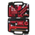 10Pcs Woodworking Square Kit with Box, Aluminum Scribeing Ruler,Center Finder,Ci