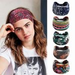 Women Yoga Wide Headband Ladies Elastic Fold Hair Band Sports Turban Head Wrap