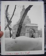 Village Voice 1960s Washington Square in the Snow Picture Photo 11" x 9" Originl