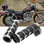 For Yamaha Virago XV535 750 Chrome 1" Motorcycle Handlebar Hand Grips w/Throttle