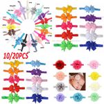 10-20pcs Newborn Baby Headbands Set Elastic Kids Girls Bow Hair Band Headdress