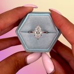 Lab Created IGI PT950 Platinum Marquise Cut Diamond Engagement Ring 2.50 Ct