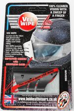 VISOR WIPER BLADE,GLOVE MOUNTED MOTORCYCLE VISOR WIPE,MEDIUM SIZE,VWM BLACK