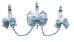 Personalised Triple Blue  and White pram Charm