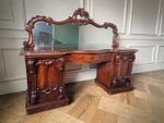 An Antique Victorian Twin Pedestal Sideboard Buffet ~Delivery Available~