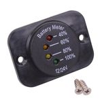 Battery Indicator Meter with Chassis Mounting Panel 12V/24V A25-4PS-BB3
