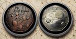 Pair of SOLAR SYSTEM Titanium & Bronze Commemorative Coins & Capsules. Space