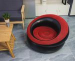 RED & BLACK SINGLE PERSON INFLATABLE CHAIR GAMING MOVIES SOFA FAMILY