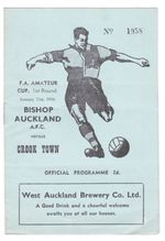 Bishop Auckland v Crook Town FA Amateur Cup 55/6 Programme