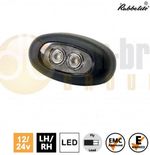 Rubbolite M851 LED White Front Marker Lamp Light 500mm Lead Lorry Trailer 12V/24