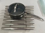 Stainless steel glossy chrome hot pan trivet