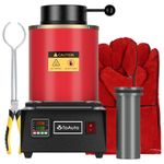 TOAUTO 3KG Electric Melting Furnace Metal Gold Silver Copper Smelter Crucible UK