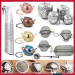 Stainless steel herbal loose tea leaf diffuser strainer infuser filter cup mesh+