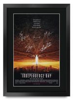 Independence Day Movie Poster Signed Printed Autograph A3 Framed Memorabilia