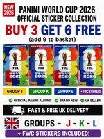 Panini FIFA World Cup 2026 Stickers Pick Choose ARG-ENG Groups J-K-L + FWC