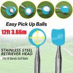 Golf Ball Retriever Telescopic Pole 12ft Hinged Collector for Water Hazards