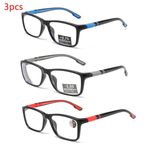 3 PACK MENS READING GLASSES SPRING HINGES BUSINESS METAL 1.5 2.0 2.5 3.0 3.5