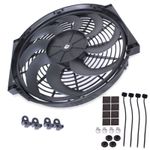 14" UNIVERSAL CURVED 12V RADIATOR INTERCOOLER ELECTRIC PUSH PULL COOLING FAN