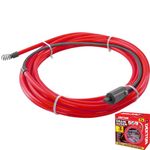 Dekton Drain Unblocker Snake Rod Toilet Pipe Unblocking Drill Powered Auger Tool