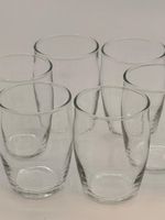Set of 6 Vintage Clear Mid-Century Modern Tumbler Glasses