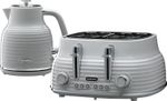 Kettle and Toaster Set, 1.7L 3KW Rapid Boil Kettle & 4 Slice Wide Slot Toaster