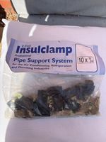 10 x Insulclamp 3/8” air Conditioning Refrigeration Pipe Support Clamps