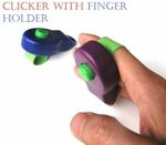DOG PET TRAINING CLICKER TRAINER TEACHING TOOL PUPPY With Finger Holder