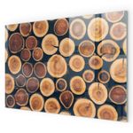 Glass Floor Protector for Log Burner A Box With Cut Wood Square Rectangular