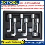 12pt 1/2" Dr L-Type Diesel Injector Line Socket Wrench Set 12 14 16 17 18 19mm