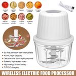 400ml Mini Food Chopper Electric Processor Blender Plastic Mixer Garlic Grinder
