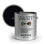 RAL9005 JET BLACK Matt uPVC Window & Door 1K Paint Brush or Spray On