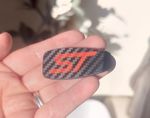Carbon Fibre ST style Key Fob Insert For Ford Three Button Key SET OF 2
