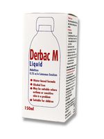 Derbac M Liquid - 150ml - Eradicates Head Lice/Pubic Lice/Their Eggs/Scabies -