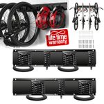 32 Inch Bike Storage Rack for 4 Bicycles, Heavy Duty Wall Mount Organizer