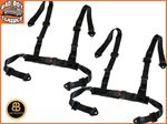 Pair Black 4 Point Car Racing Seat Belt Harness Ideal Offroad 4x4 SUV Buggy 