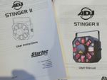 Pair of ADJ Stingher 2  lights with connecting power and dmx cables