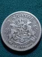 1904 Sweden 2 Silver Kronor coin