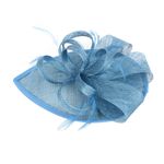 Women Vintage Feather Fascinator Flower Cocktail Tea Party Headwear for Wedding