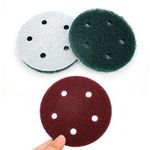  Scotch Brite Pads Hook&Loop Abrasive Finishing Cleaning Scouring Pads 5" 5-Hole