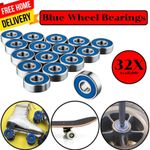 32 Wheel Ball Bearings Rubber Sealed Skateboard Scooter Quad Inline Roller Skate