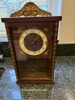 Foreign Wooden Clock Vintage Working with key ￼