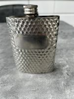 Vintage Hammered Pewter Hip Flask 3oz Sheffield England Screw Top