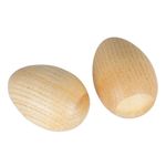 2PCS Wooden Egg Shakers Maracas Percussion Instrument Kids Music Toy