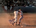 Pete Rose / Bud Harrelson SIGNED 8X10 FIGHT PHOTO 1973 NLCS METS REDS Auto