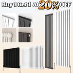 Designer Oval Column Radiator Vertical Flat Panel Heat Cast Iron Central Heating