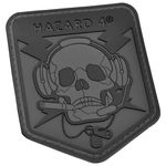 HAZARD 4 OPERATOR SKULL MORALE PATCH AIRSOFT RUBBER TACTICAL PATROL BLACK