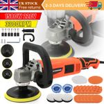 5" 7" Rotary Car Polisher Buffer Sander Detailing Polishing Pads Machine 7-Speed