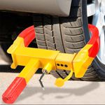 Wheel Clamp Heavy Duty Anti Theft Lock Caravan Trailer Security Car Van - 2 Keys